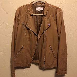 Calvin Klein Faux Leather Jacket Size L